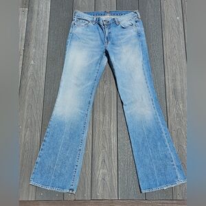 NWT Vintage Y2K Seven 7 For All Mankind Denim Blue Flare Jeans 31 X 33